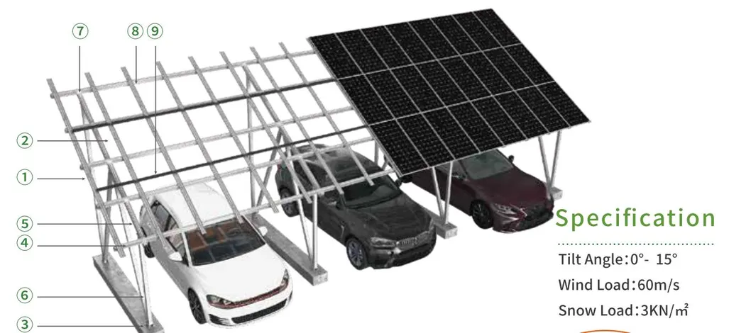 10kw Light Weight Waterproof Carport Solar Mounting System Aluminum PV Solar Carport Systems Solar Carports Mounting Bracket for Car Parking
