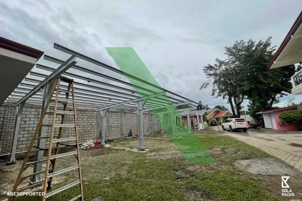 BIPV, solar canopy, solar carport, solar carpark, solar carport structure, solar carpark structure, EV charging station, charging station, electric vehicle charging, Solaracks Canopy mounting system, BIPV solar carport, waterproof carport
