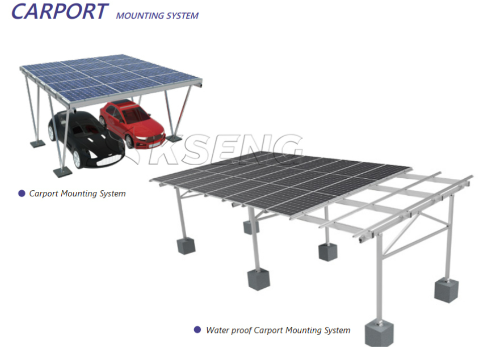 Modular Waterproof Aluminum Solar Carports Brackets