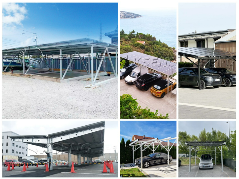 Solar Car Parking Mounting Structures Waterproof Solar Carport Mounting System