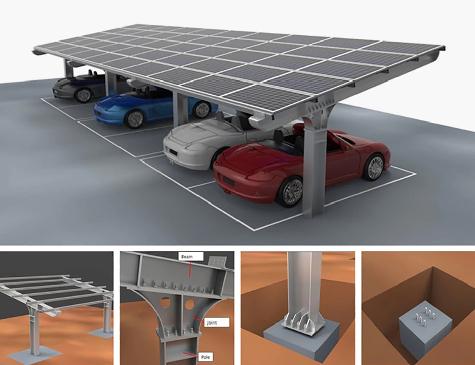 Steel Solar Carport Mounting