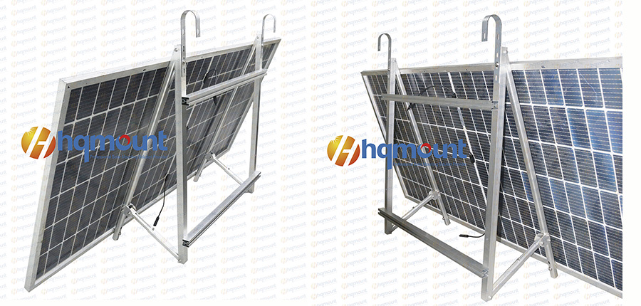 3-Side Adjustable Balcony Solar Mount – Pre-Assembled Mounting Rack for Vertical or Landscape Panels