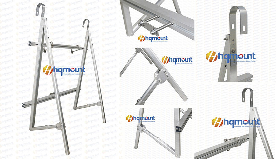3-Side Adjustable Balcony Solar Mount – Pre-Assembled Mounting Rack for Vertical or Landscape Panels
