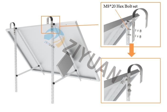 Adjustable Balcony Mounting Kit for Residential Solar Panels – Easy, Durable, and Efficient