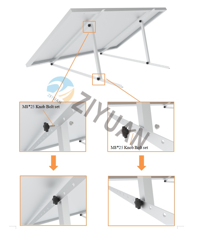 Adjustable Balcony Mounting Kit for Residential Solar Panels – Easy, Durable, and Efficient