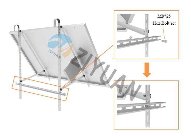 Adjustable Balcony Mounting Kit for Residential Solar Panels – Easy, Durable, and Efficient
