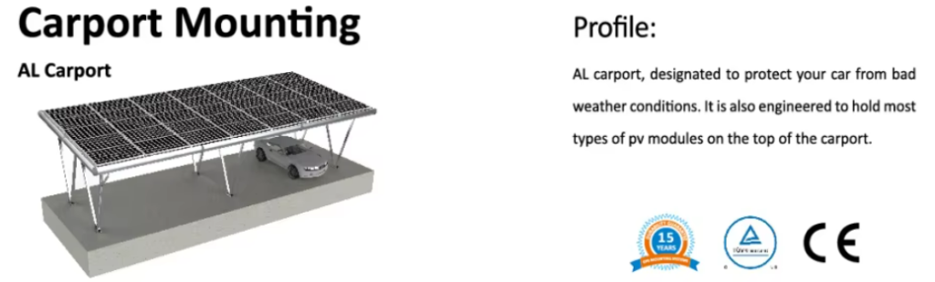 Waterproof Carport Solar Mounting Structure – EPR-006 | High ROI Solar Carport System