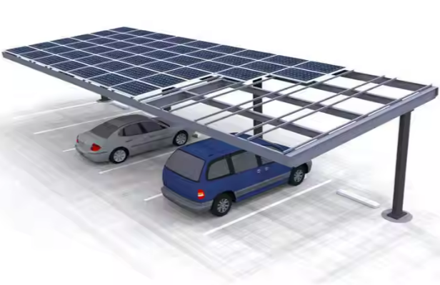 7-Shaped Steel Structure Solar Carport Mounting System | Easy & Fast Installation