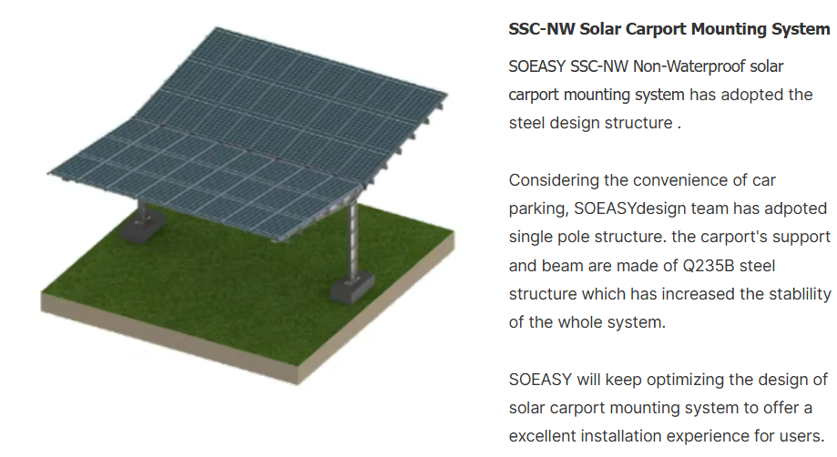 Y-Shaped Steel Structure Solar Carport Mounting System | High-Strength Carbon Steel Design