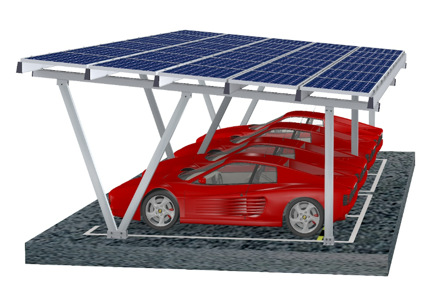 CAC Non-Waterproof Solar Carport Mounting System | Fast Installation with Minimal Overhead Work