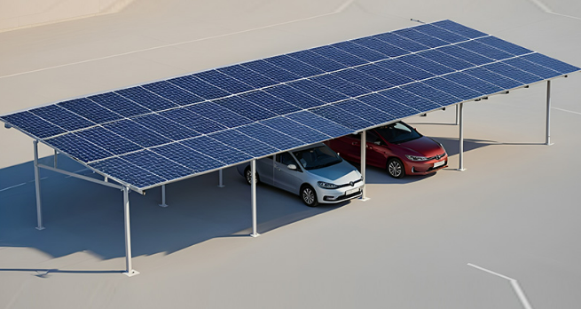 Commercial & Residential Waterproof Solar Carport System | Aluminum Mounting