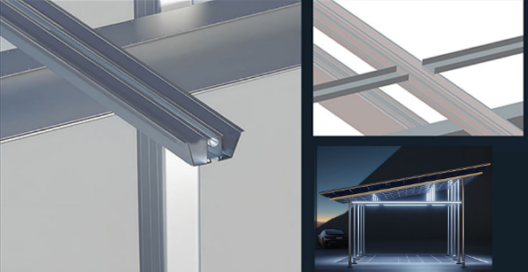 Commercial & Residential Waterproof Solar Carport System | Aluminum Mounting