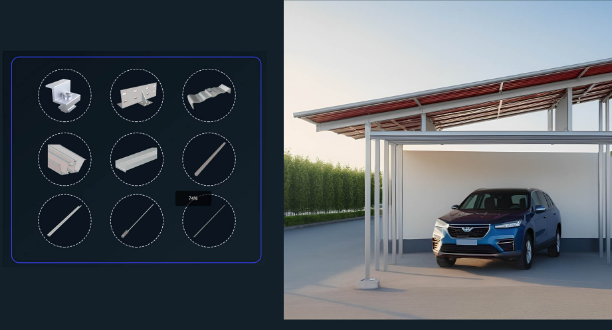 Commercial & Residential Waterproof Solar Carport System | Aluminum Mounting