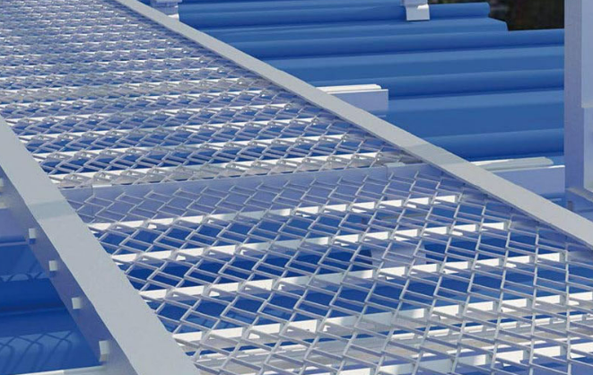 Heavy-Duty Carbon Steel Grating Solar Walkway for Safe, Long-Lasting PV Access