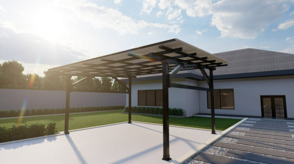CHIKO Signature Solar Carport Sleek Steel Pergola Design with Integrated Solar Power
