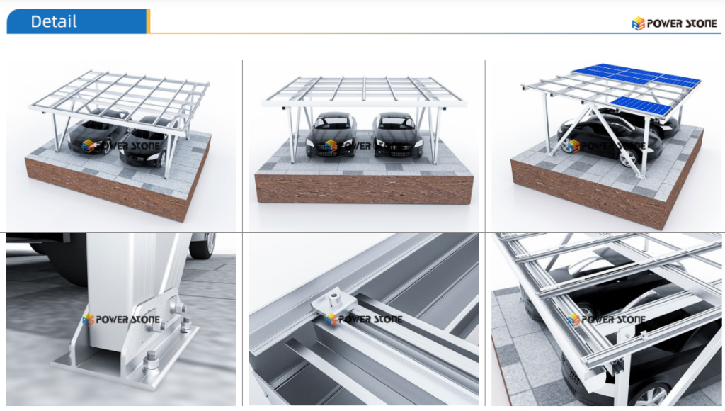 Power Stone Aluminium Solar Carport Mounting System
