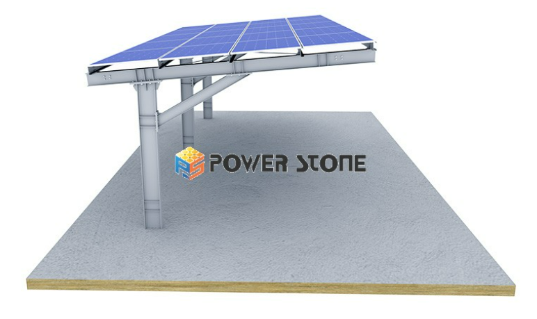 Power Stone T-Type Steel Solar Carport