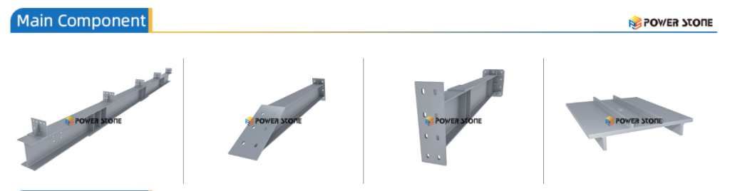 Power Stone T-Type Steel Solar Carport