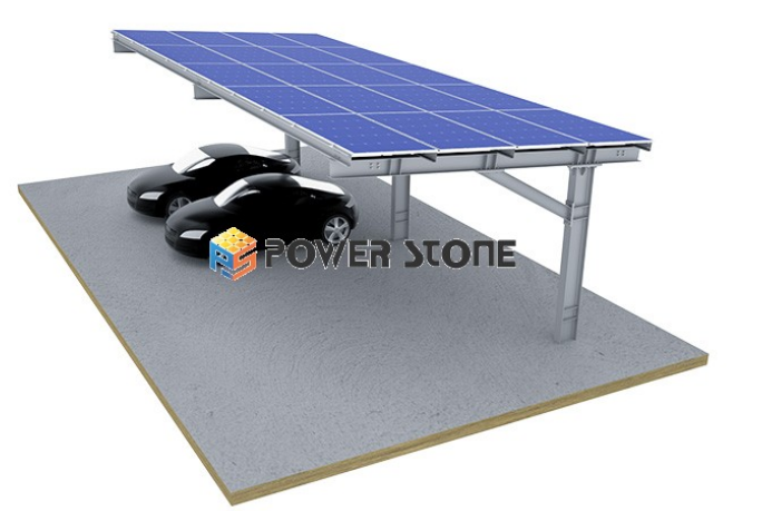 Power Stone T-Type Steel Solar Carport