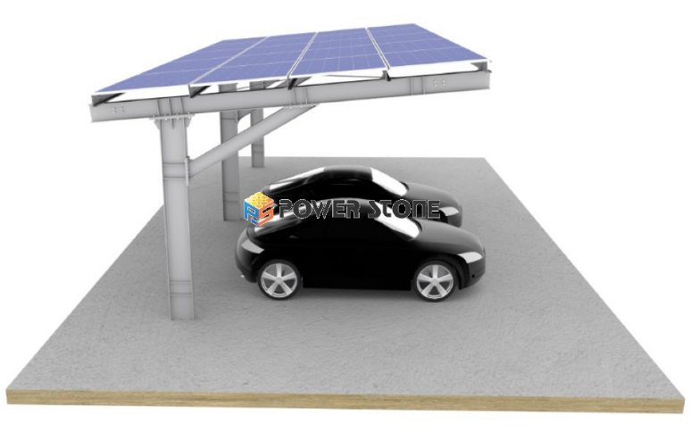 Power Stone T-Type Steel Solar Carport