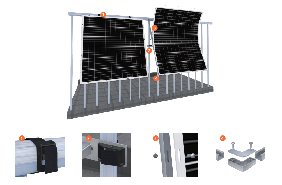 Balcony Solar Mounting Structure for Flexible Module