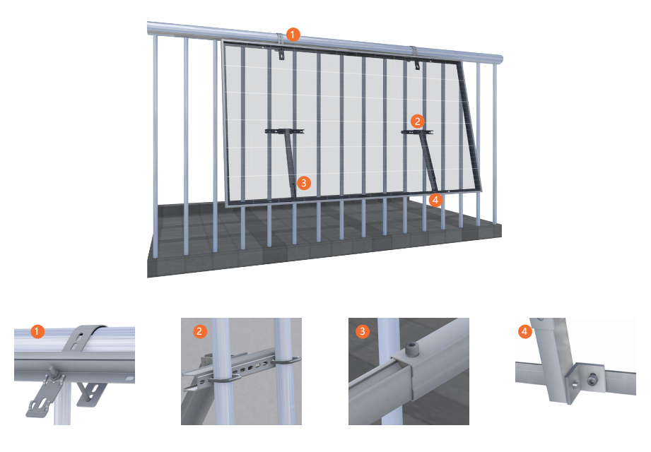 Hanging Balcony Solar Mount – Lightweight, Removable Solar Solution for Apartment Living