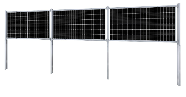 Bifacial Solar Fence System – Vertical Dual-Sided Solar & Security Solution for Farms and Commercial Land