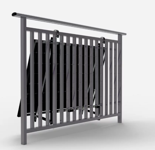 Powerway® Adjustable Aluminium PV-Mounting for Balcony Power Plants (Black)