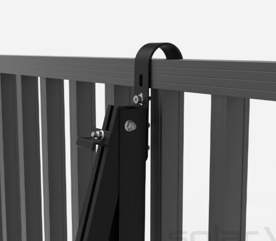 Powerway® Adjustable Aluminium PV-Mounting for Balcony Power Plants (Black)