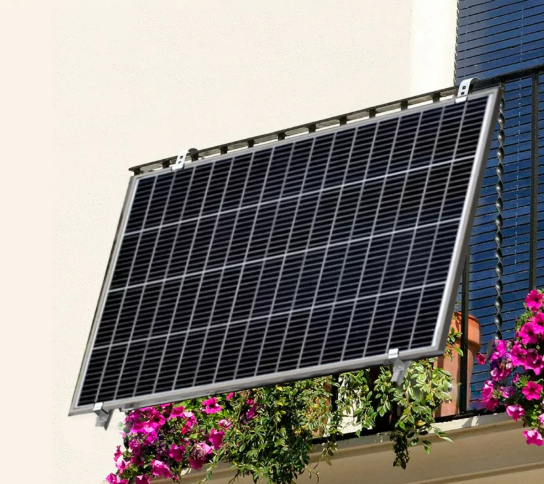 Powerway® Adjustable Aluminium PV-Mounting for Balcony Power Plants (Black)