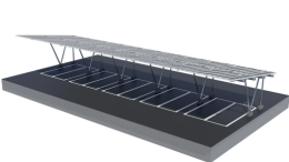 Solar A-type Carport Bracket Metal Concrete Blocks Basement Solar Mounting System