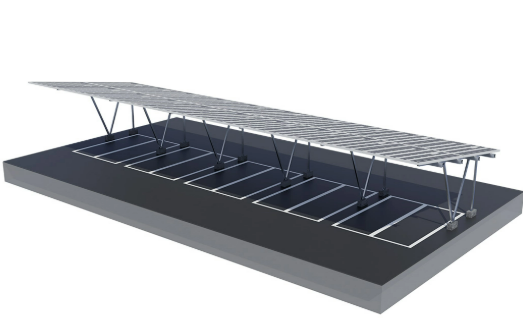 Solar A-type Carport Bracket Metal Concrete Blocks Basement Solar Mounting System