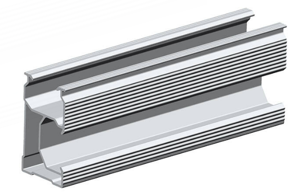 Solar Panel Mounting Rails – D Rail 01B# (AS-DR-01B) | Premium Aluminum Profile for Roof Solar Racking Systems
