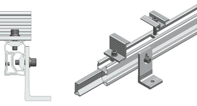 Solar Panel Mounting Rails – D Rail 01B# (AS-DR-01B) | Premium Aluminum Profile for Roof Solar Racking Systems