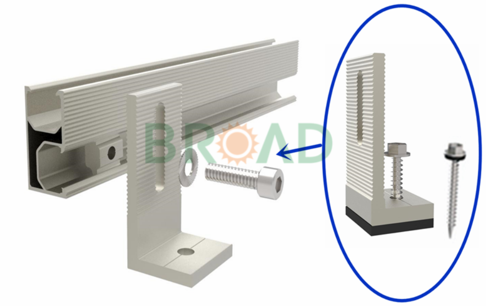 Solar Mounting Rails | AL6005-T5 Aluminum Rail for Roof Solar Panel Systems