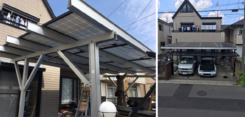 Aluminum Waterproof Carport Mounting System Discount – Four-Pole Solar Carport