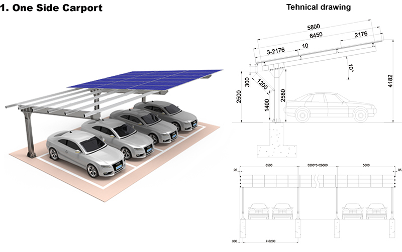 Single Pole Solar Carport