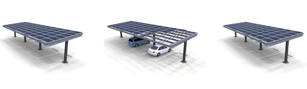Single Column Single T – Solar Carport System