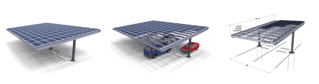 Single Column Double – Solar Carport System