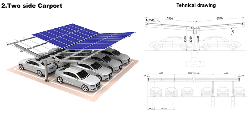 Single Pole Solar Carport