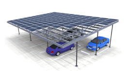 Three Column Double – Heavy-Duty Solar Carport for Large-Scale Parking Applications