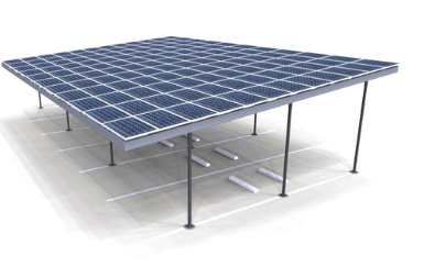Three Column Double – Heavy-Duty Solar Carport for Large-Scale Parking Applications