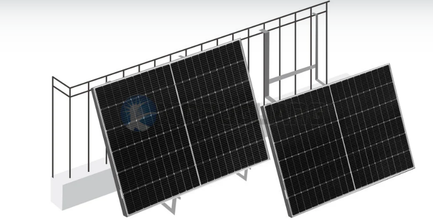 Vertical and Angled Balcony Solar Panel Kits for Modern Buildings