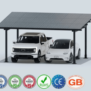 Black Solar Carport Mounting System