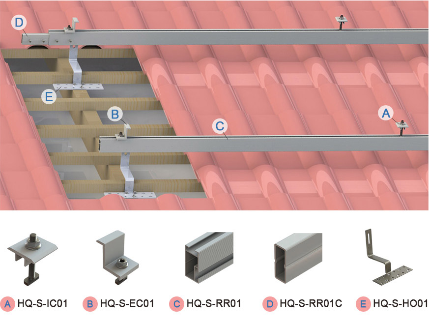 Solar Tile Roof Hook System for Residential & Commercial Installations