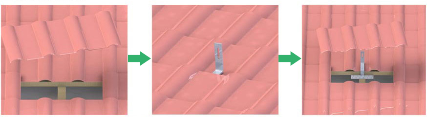 Solar Tile Roof Hook System for Residential & Commercial Installations