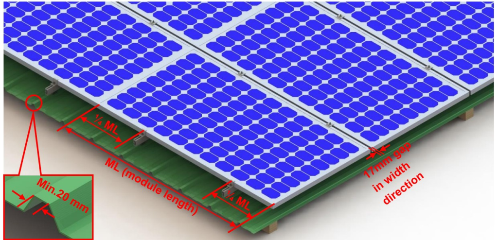 Trapezoidal Solar Roofing Mounting System