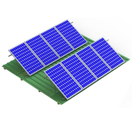 Flat Tin Roof Adjustable Tilt Solar Mounting System