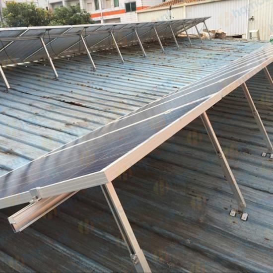 Flat Tin Roof Adjustable Tilt Solar Mounting System