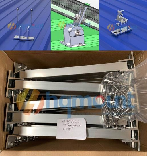 Flat Tin Roof Adjustable Tilt Solar Mounting System